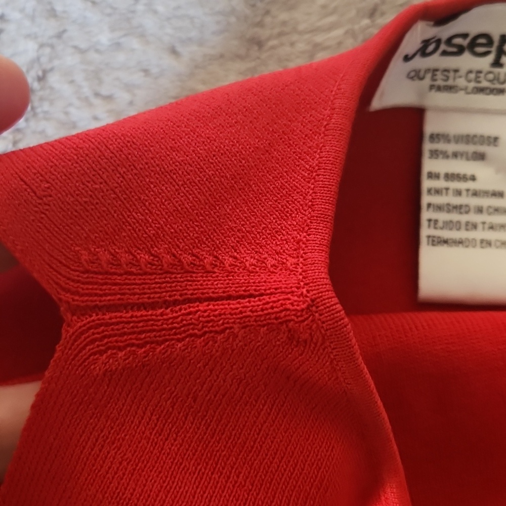 JOSEPH A Red Sleeveless Women's Top Size Small - Picture 3 of 5
